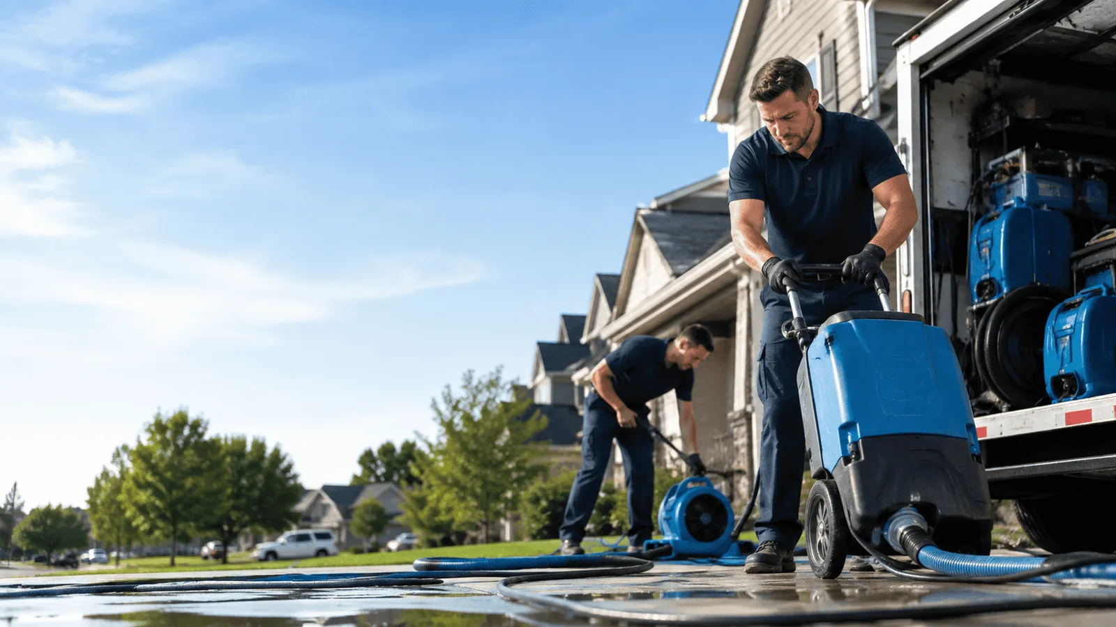 Flooded Basement Cleanup being performed in South Ozone Park, NY